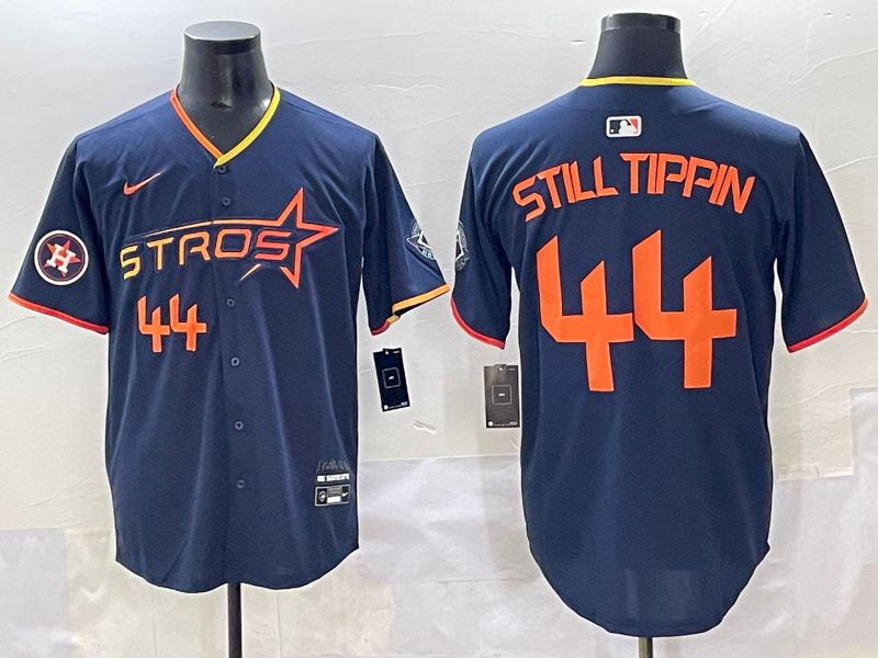 Men 2025 Houston Astros 44 Still Tippin Blue Three generations Joint Name Nike MLB Jersey style 7